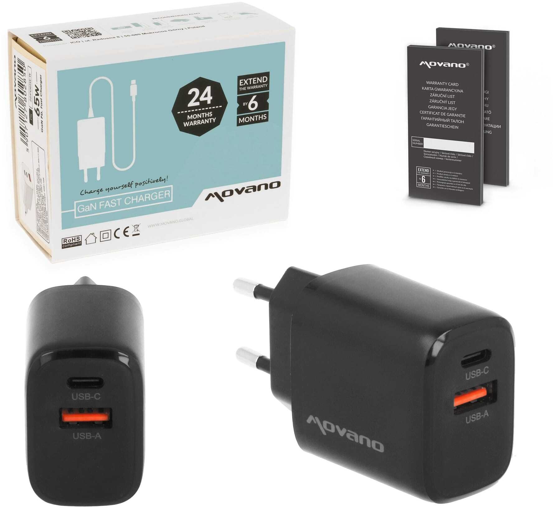 Movano GaN 20W USB-C PD +