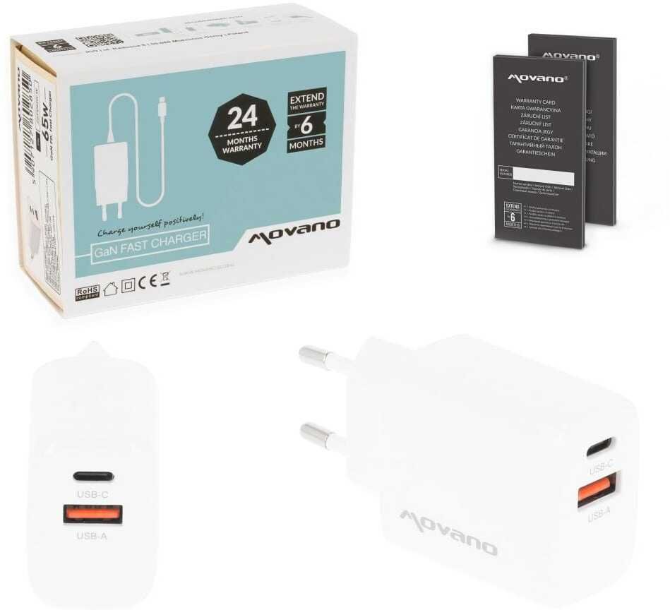Movano GaN 20W USB-C PD +