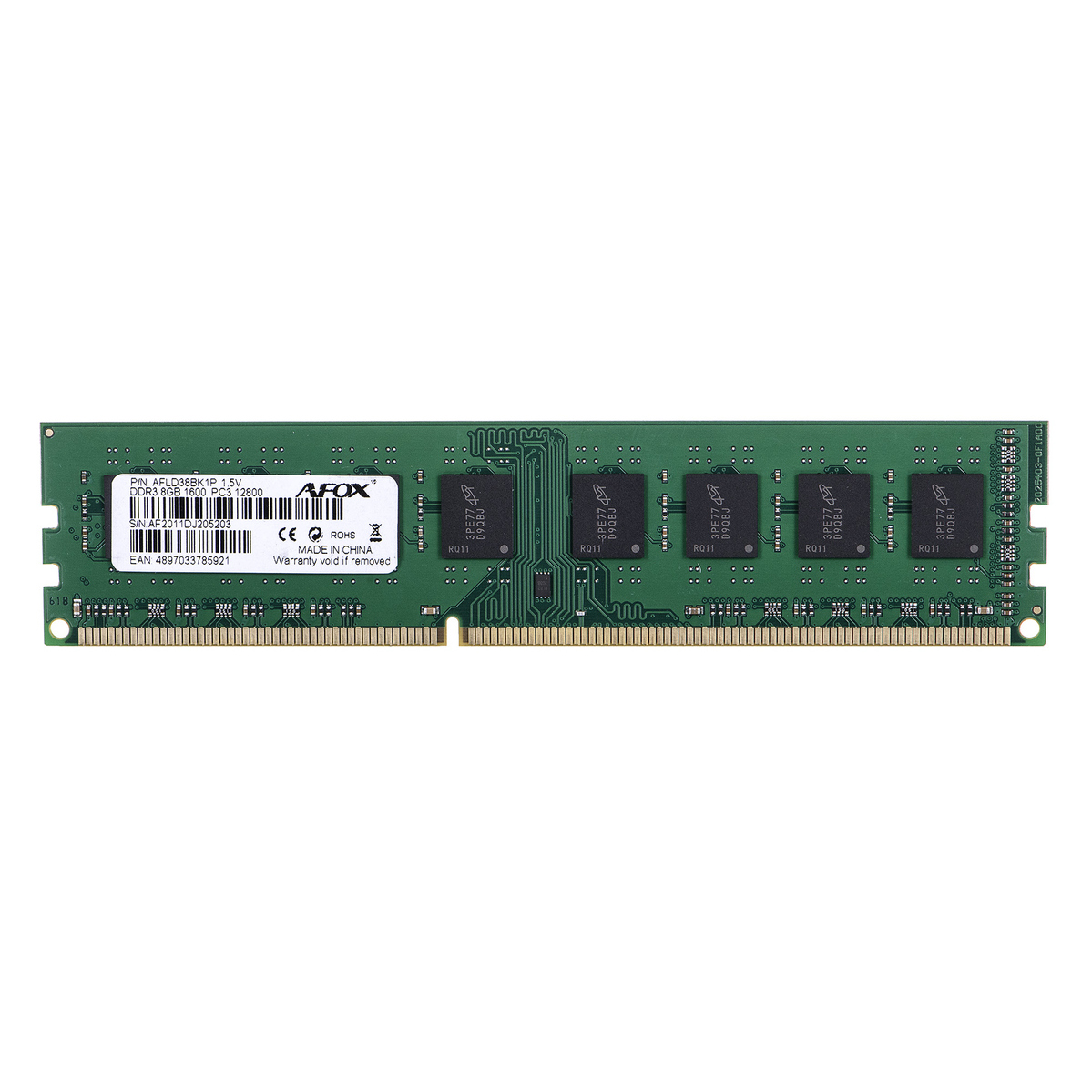 AFOX DDR3 8G 1600 UDIMM memory