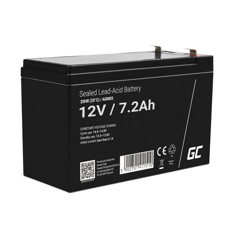 Green Cell  12V/7.2Ah (AGM05) |