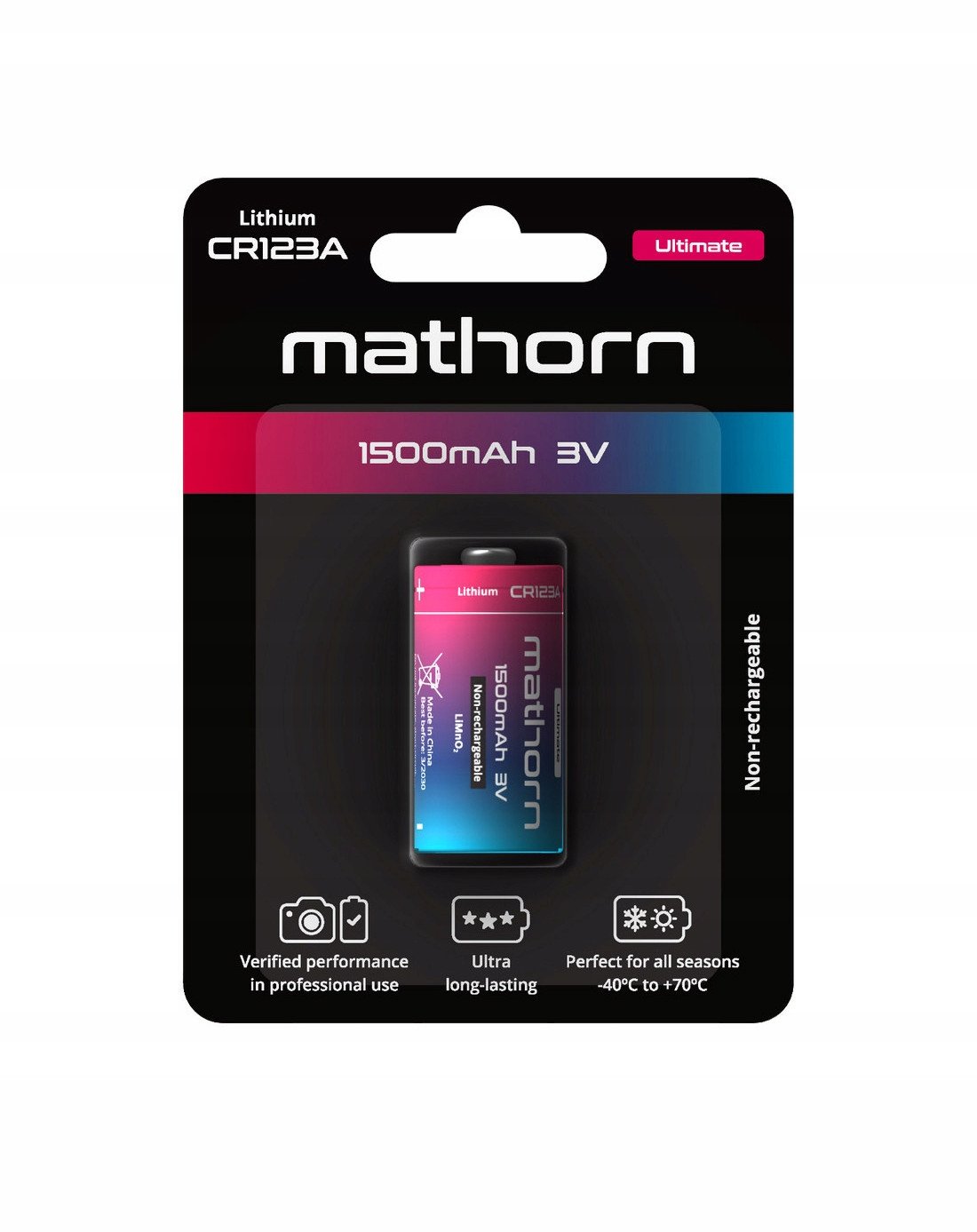 Akyga  litowa Mathorn Ultimate CR123A 1500mAh