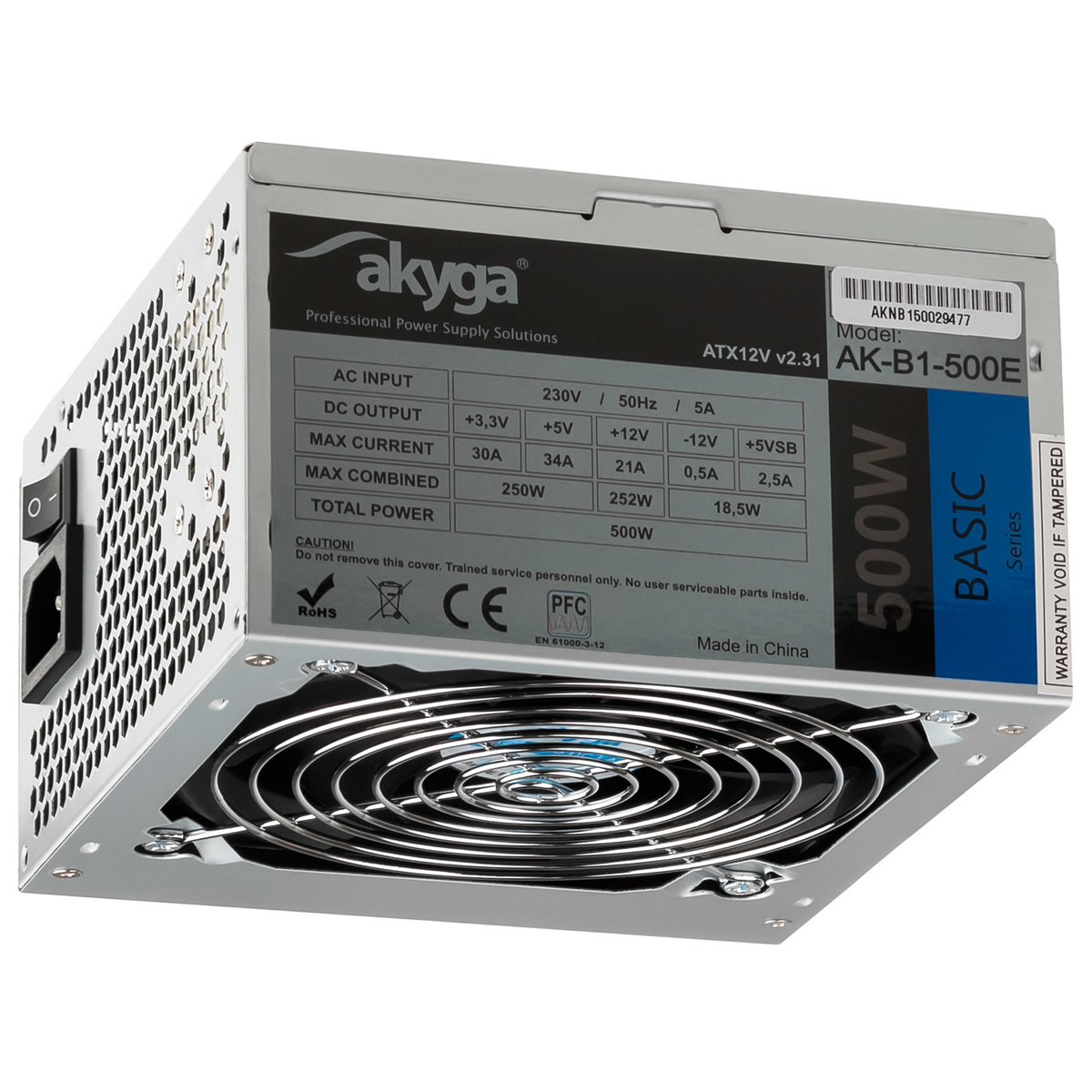 Zasilacz Akyga Basic 500W (AK-B1-500E) |