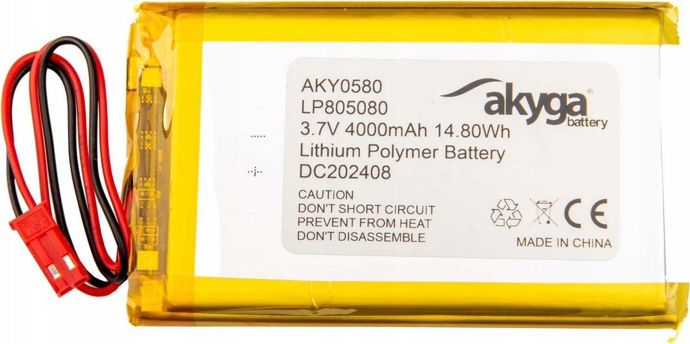 Akyga Li-Po LP805080 AKY0580 3.7V
