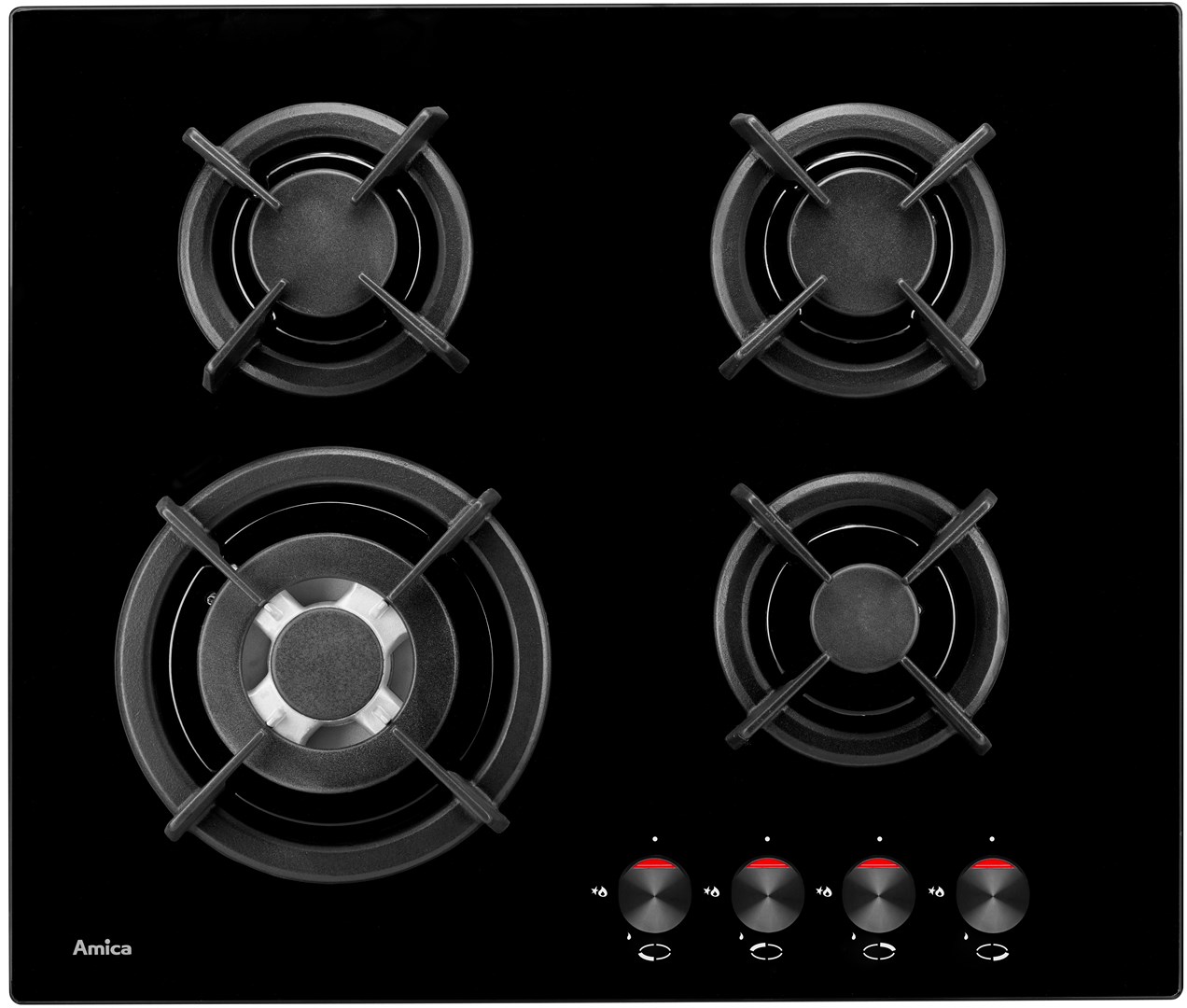 Amica PG6411SR hob Black Built-in Gas