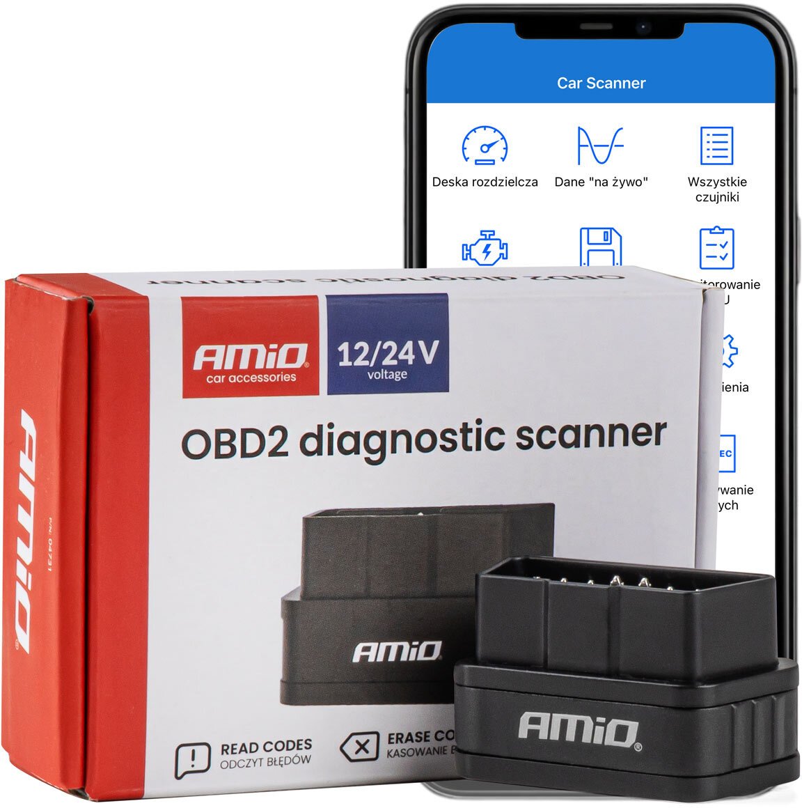 AMiO Skaner tester interfejs diagnostyczny AMiO