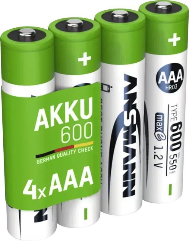 1x4 Ansmann NiMH Akku Micro AAA