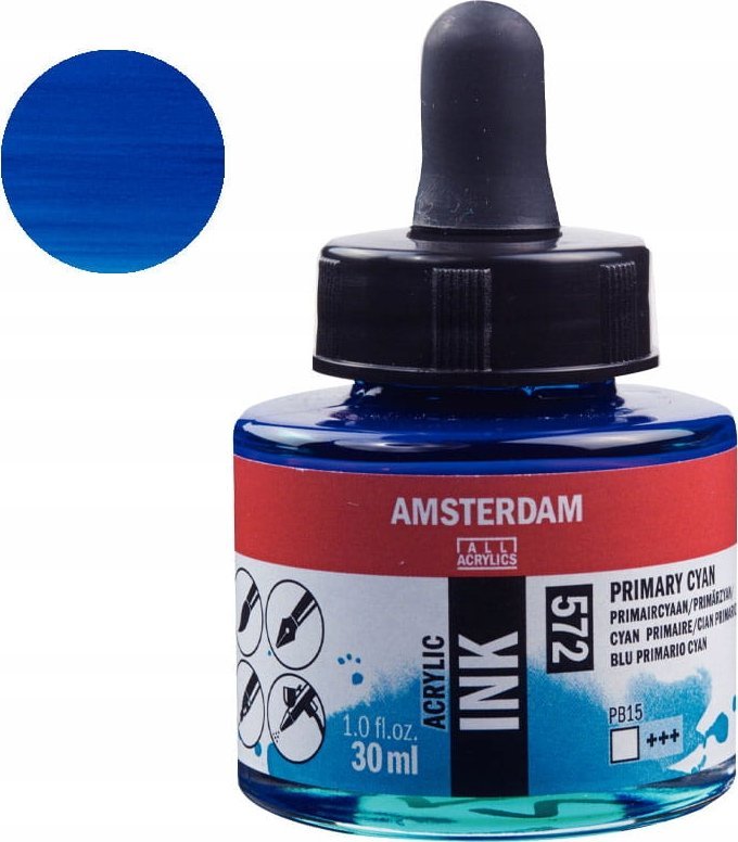 Artequipment Amsterdam Acrylic Ink Bottle Primary