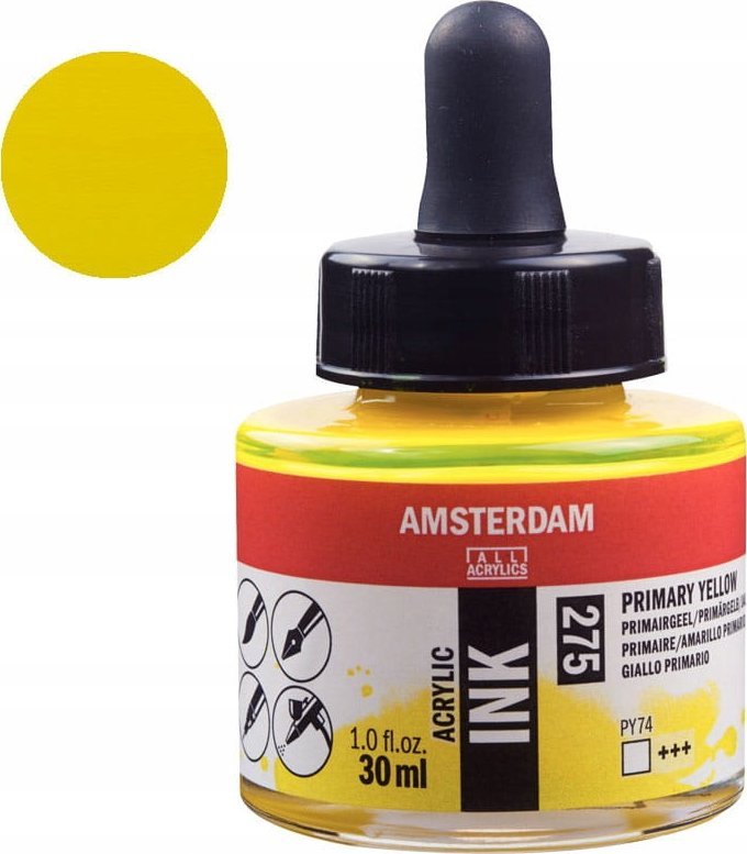 Artequipment Amsterdam Acrylic Ink Bottle Primary