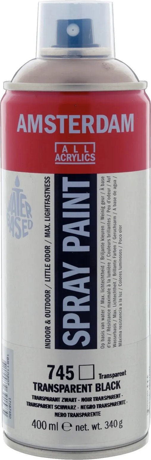 Artequipment Amsterdam Spray Paint Black Transparent