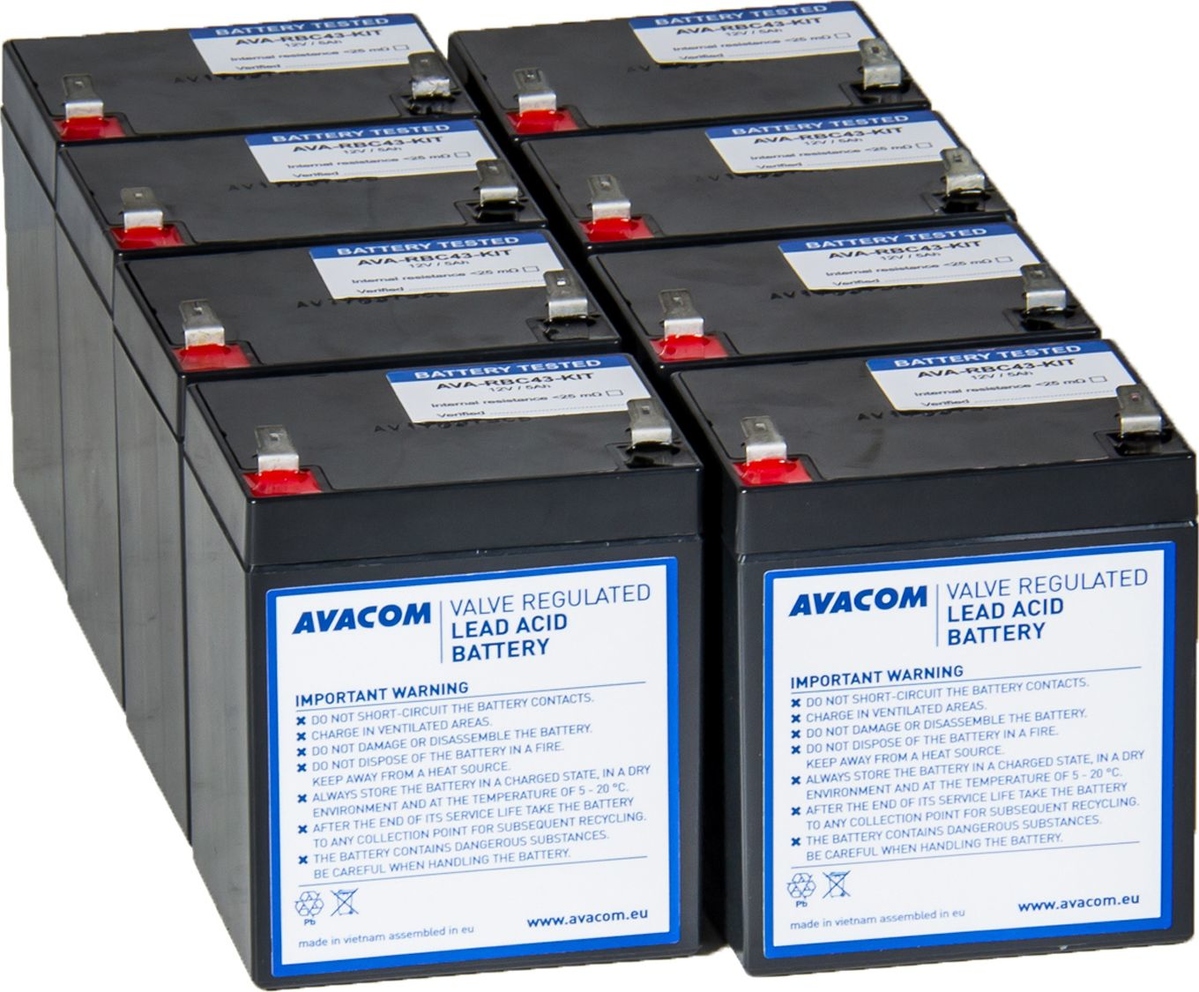 Avacom  12V/8x6Ah (AVA-RBC43-KIT) | AVA-RBC43-KIT |