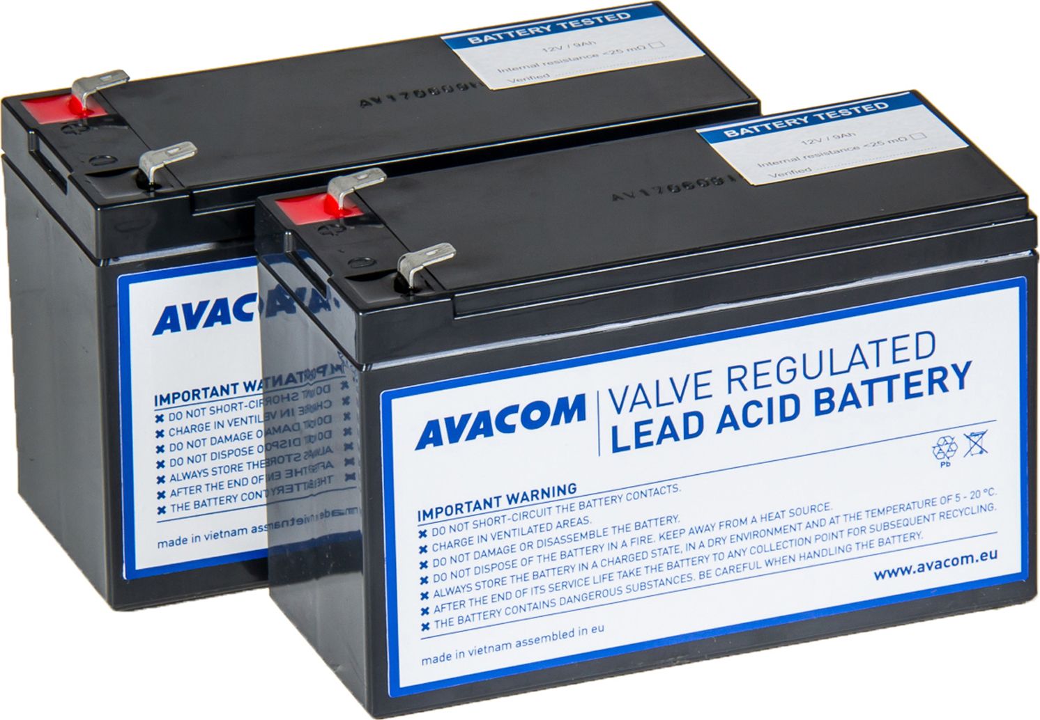 Avacom   RBC166 12V/2x9Ah (AVA-RBC166-KIT) | AVA-RBC166-KIT