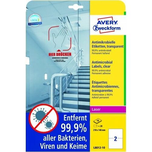 AVERY Etykieta L8012 210x148 (L8012-10) |