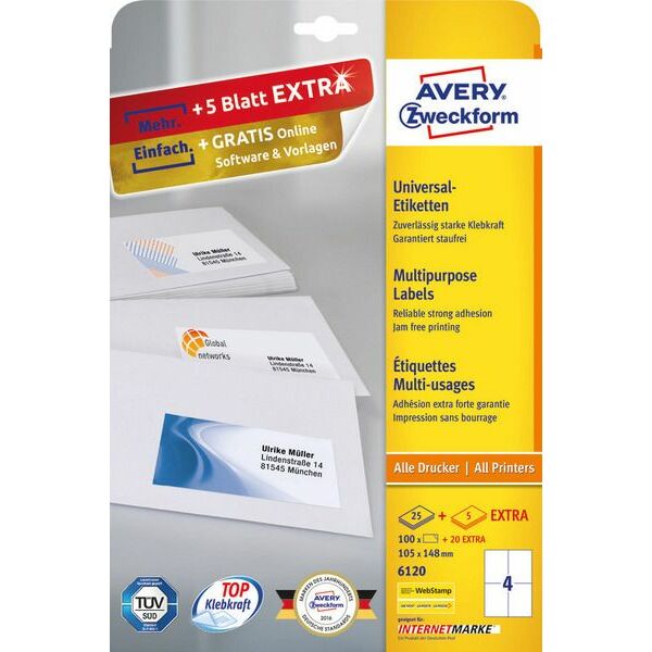 Avery Zweckform Etykiety 105x148 (6120) |