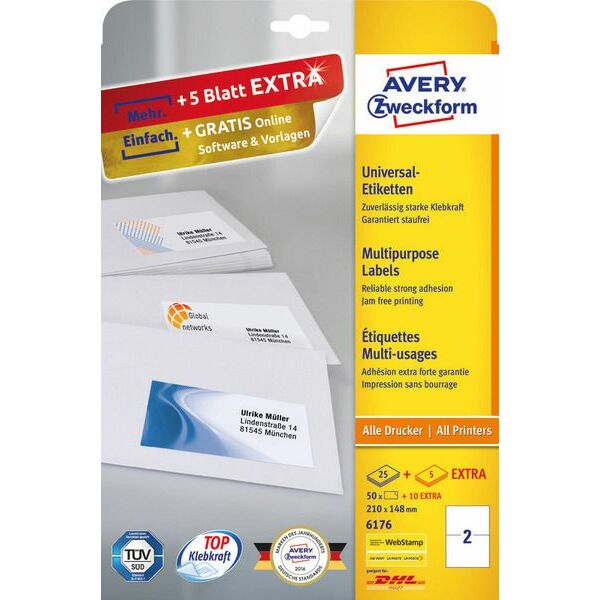 Avery Zweckform Etykiety 210x148 (6176) |