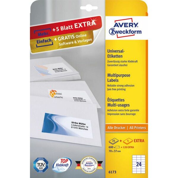 Avery Zweckform Etykiety 70x37 ((6173) |