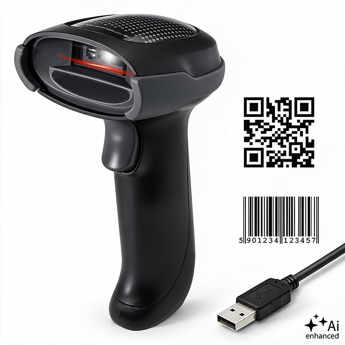 Qoltec Barcode scanner 1D 2D QR