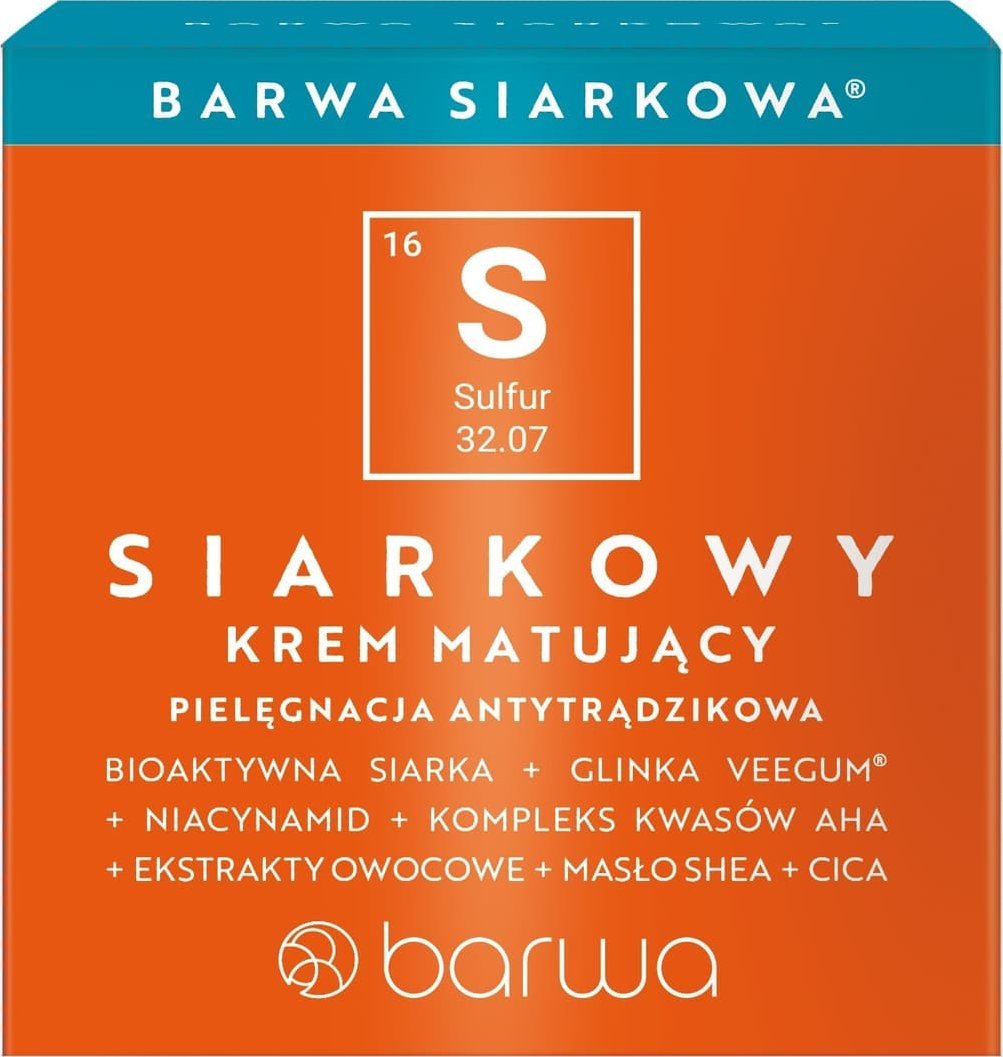 Barwa Siarkowa krem matujący do  50ml