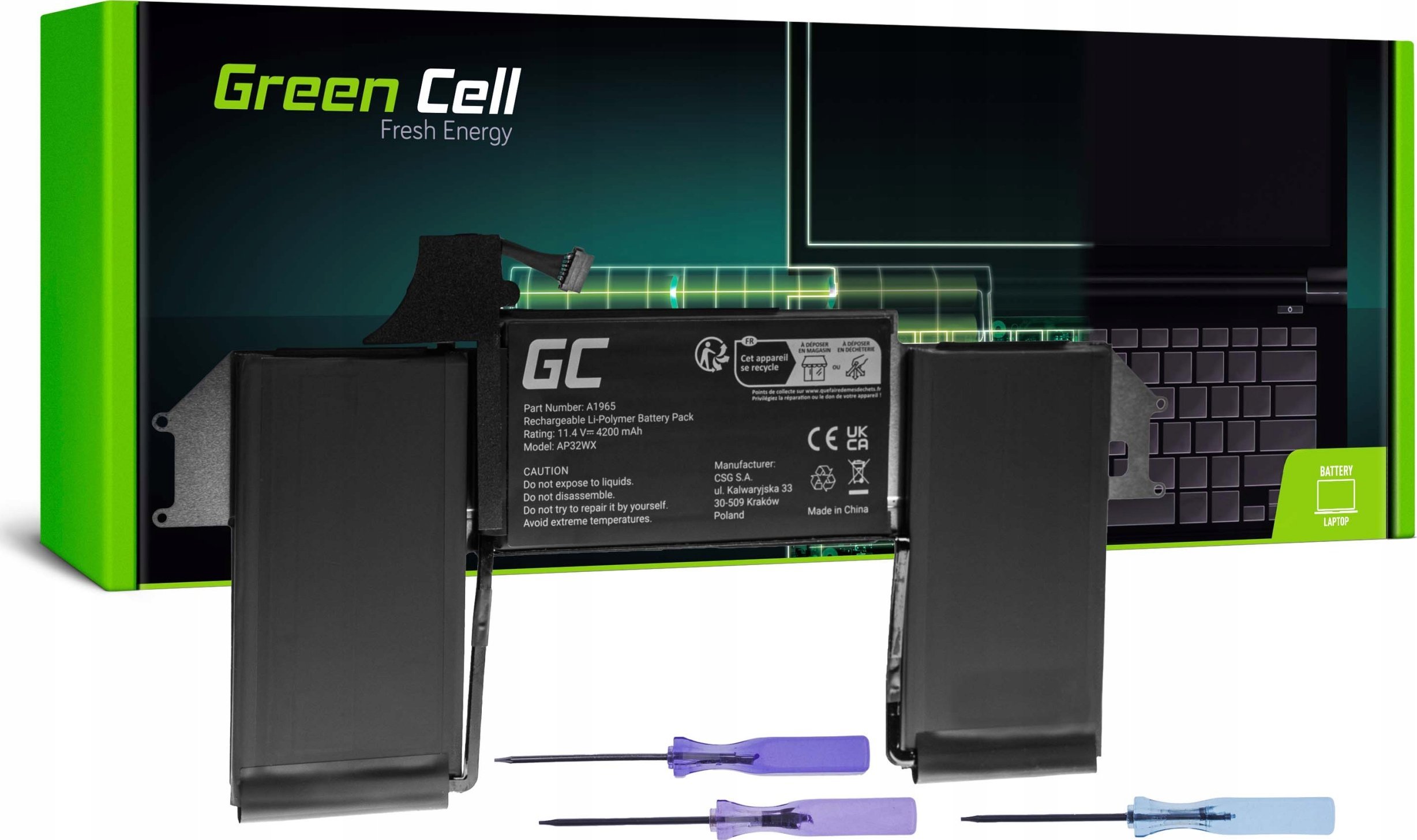 Green Cell A1965 do Apple MacBook