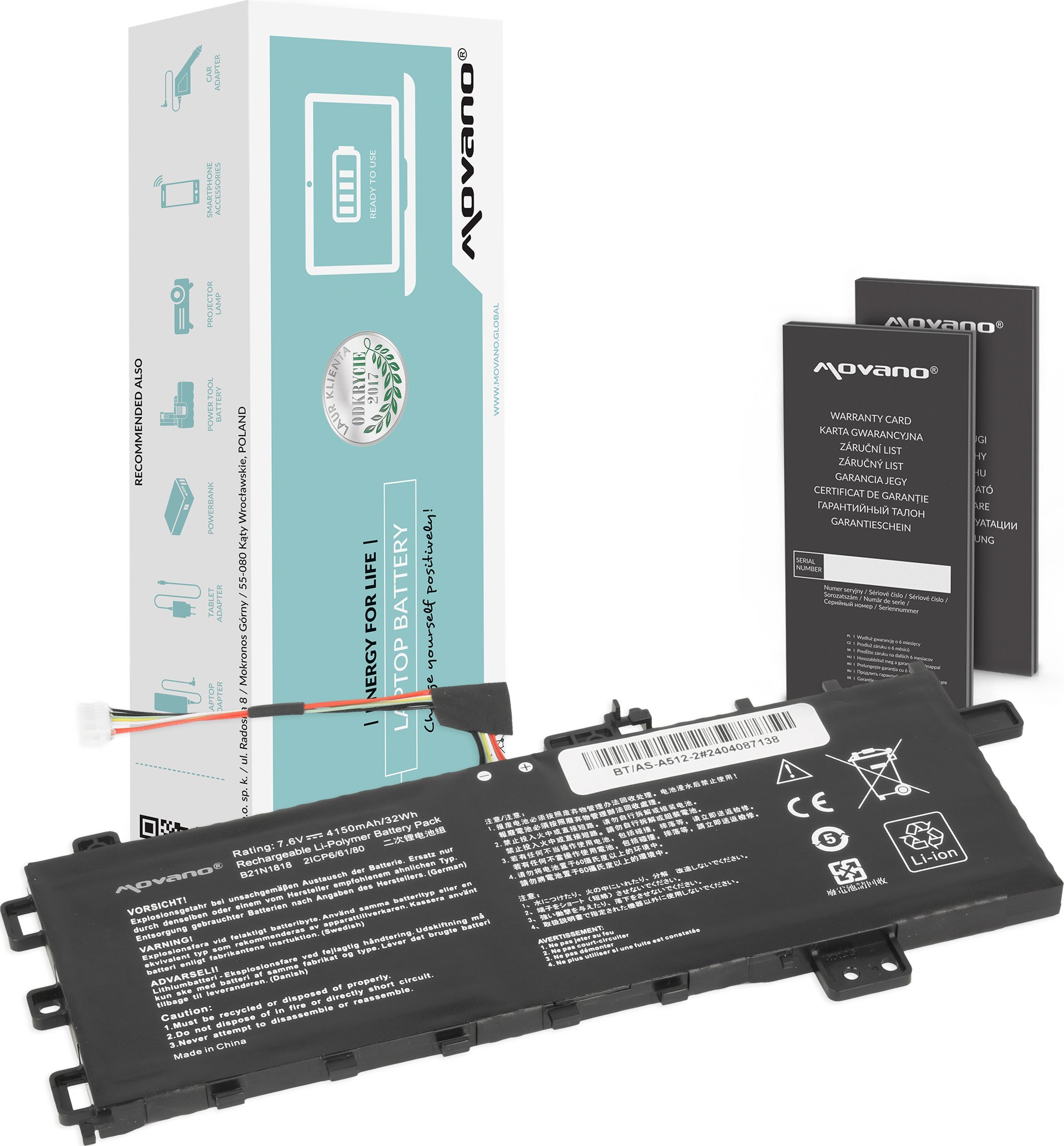 Movano B21N1818 do Asus Vivobook 15