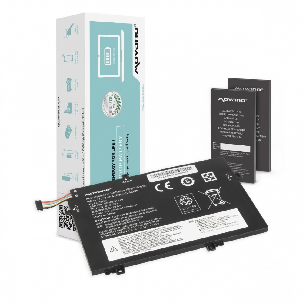 Movano Battery 01AV463 SB10K97610 for Lenovo