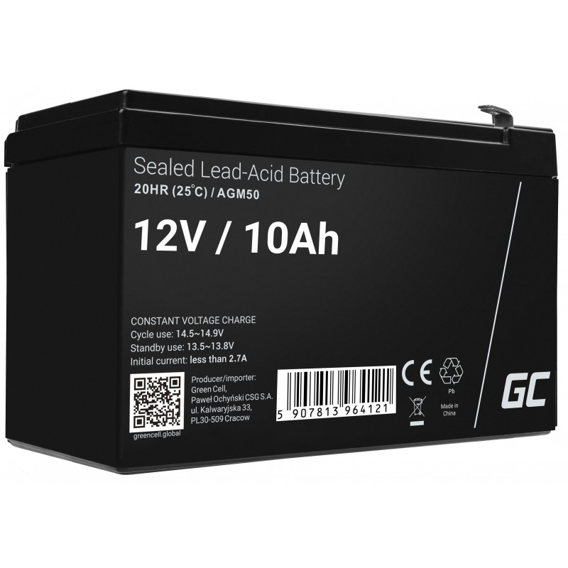 Green Cell Battery AGM VRLA 12V