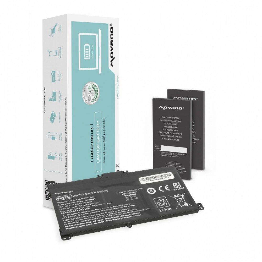 Movano Battery BK03XL for HP Pavilion