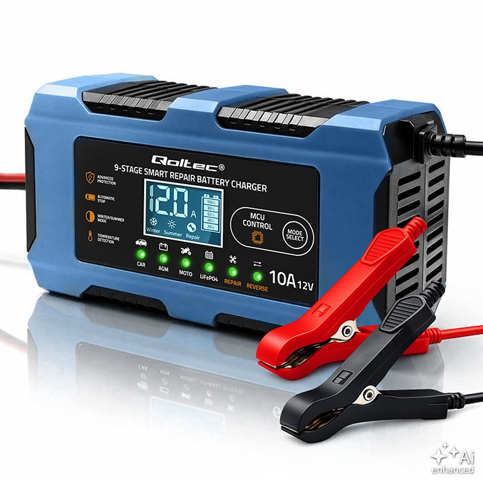 Qoltec Battery charger 12V 10A Rectifier
