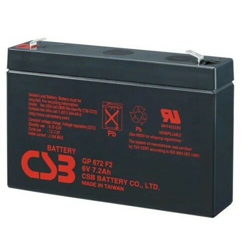 CSB Battery GP672 F2 6V 7