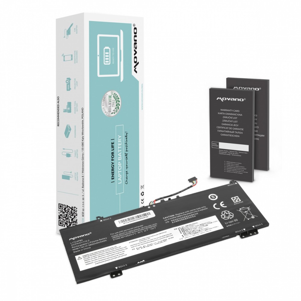 Movano Battery L17C4PB0 L17M4PB0 for Lenovo