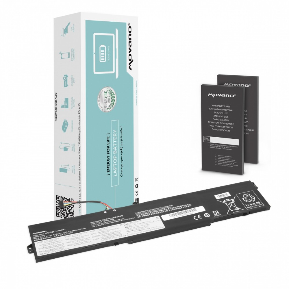 Movano Battery L17M3PB1 for Lenovo IdeaPad