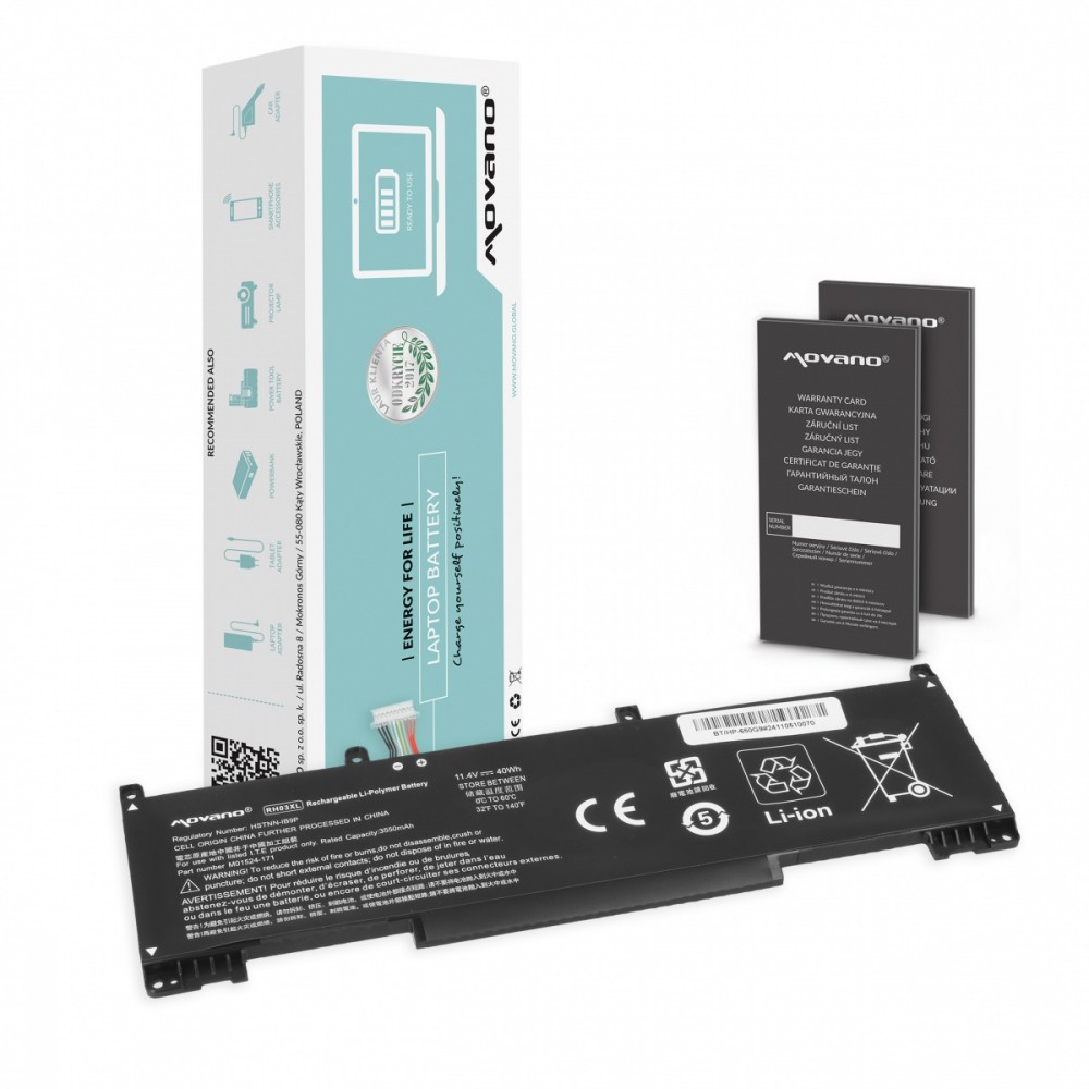 Movano Battery RH03XL for HP ProBook