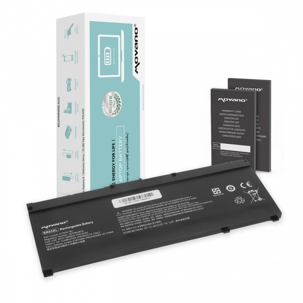 Movano Battery SR03XL for HP Gaming