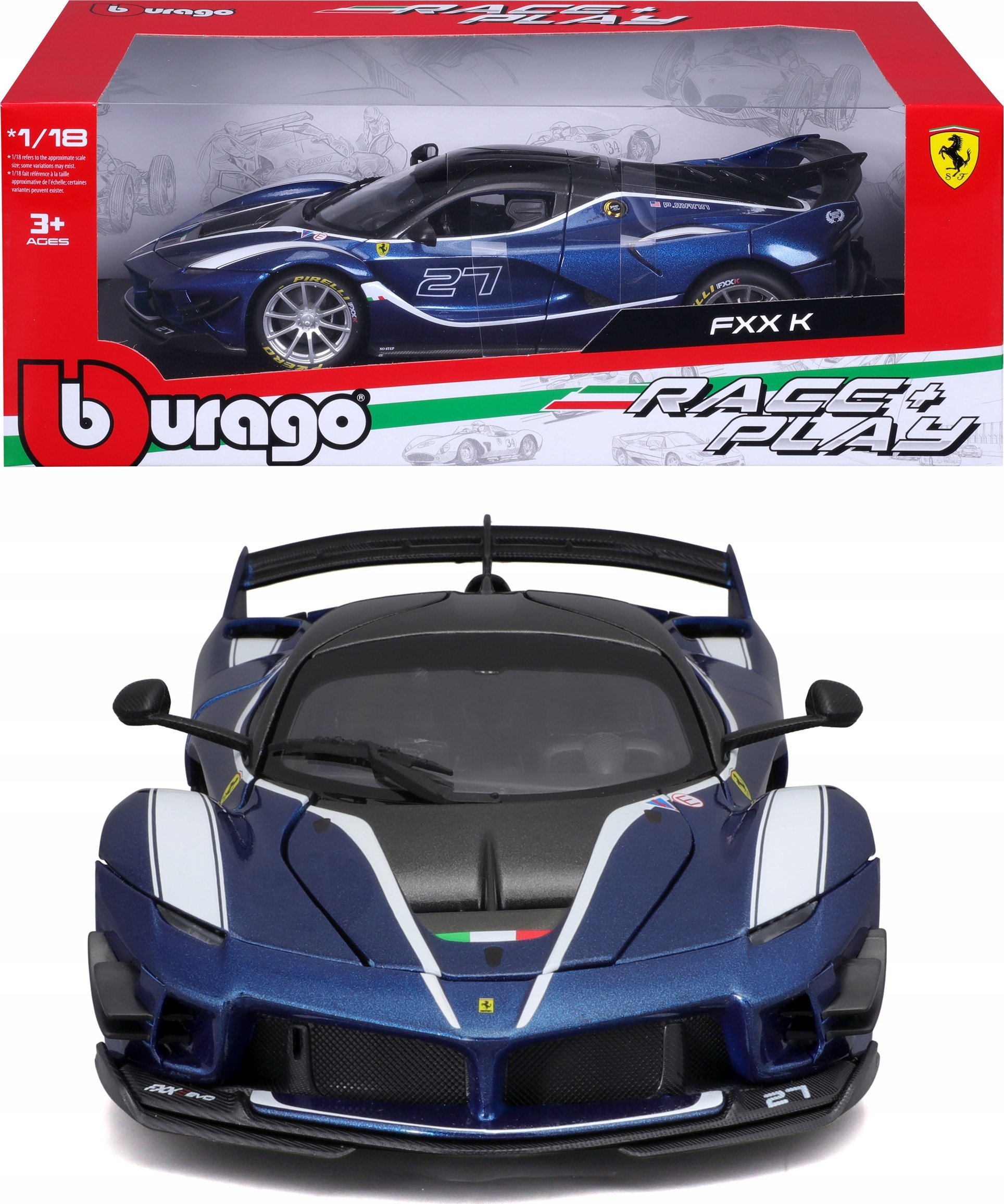 Bburago Ferrari FXX-K Evo #27 blue