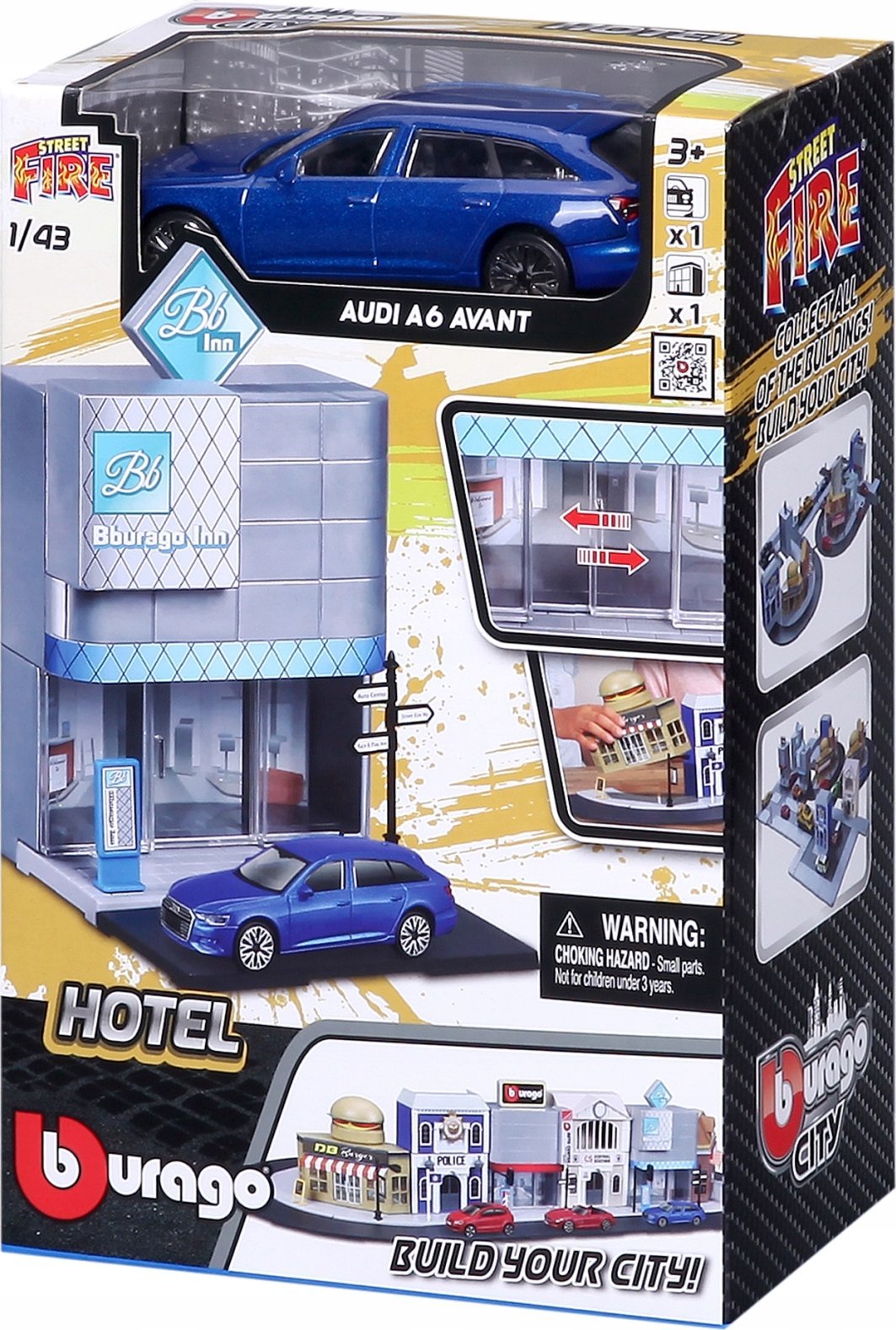 Bburago Street Fire City Hotel 1:43