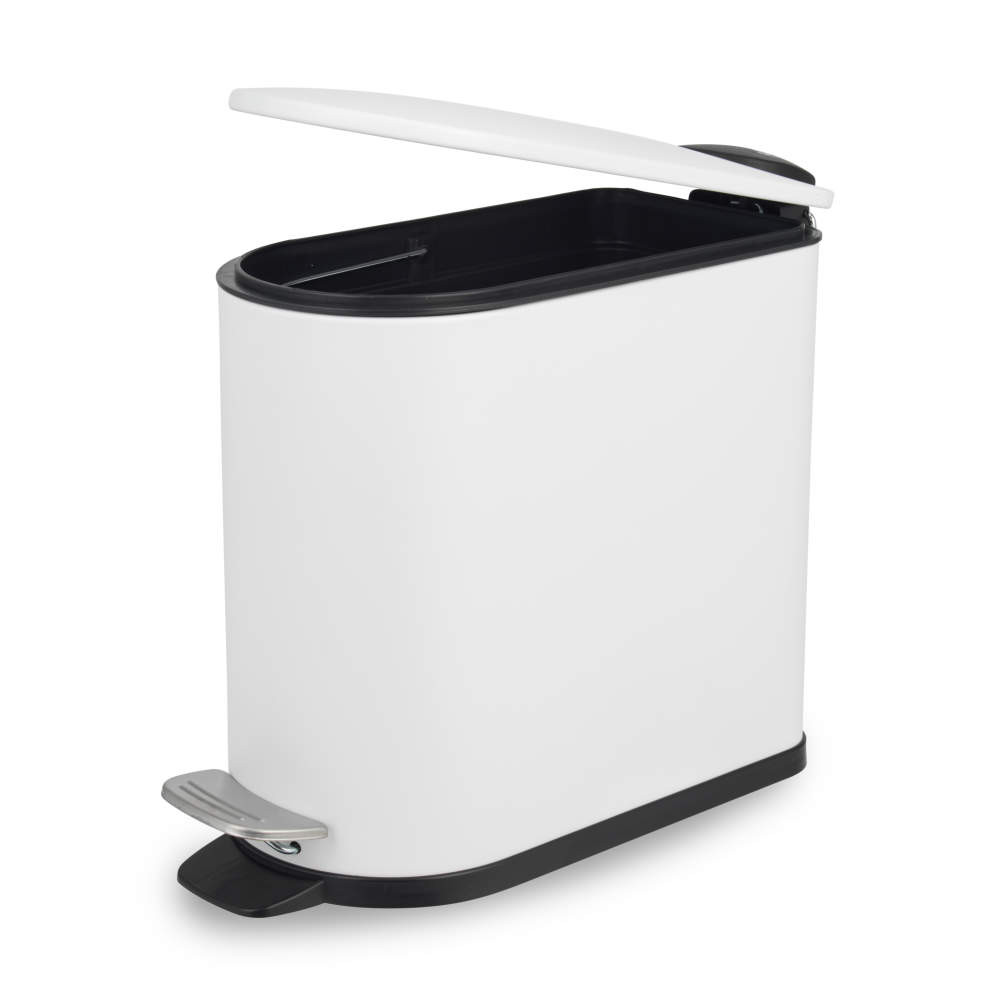 Beldray LA036690WHTPEU7  Slimline D-Shaped Pedal Bin