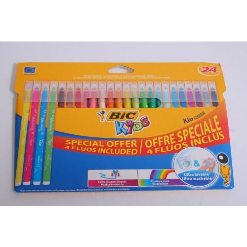Bic Flamastry Kid Couleur Fluo 24