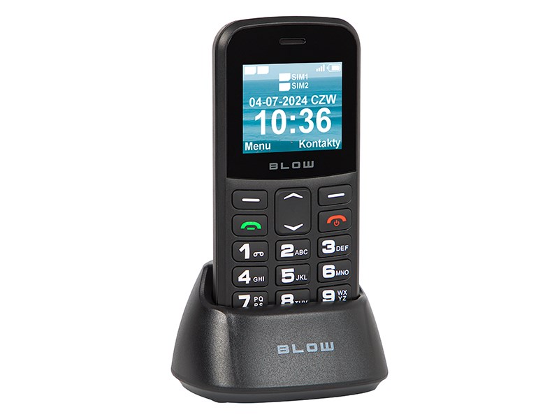 BLOW Black Senior Phone with Stand
