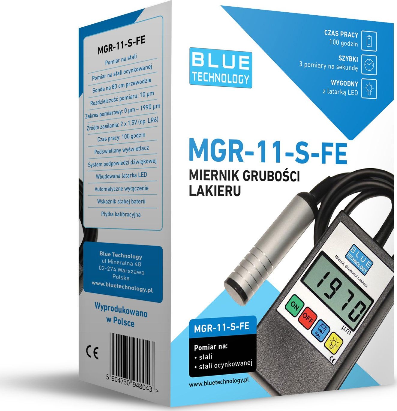 Blue Technology  grubości lakieru MGR-11-S-FE |