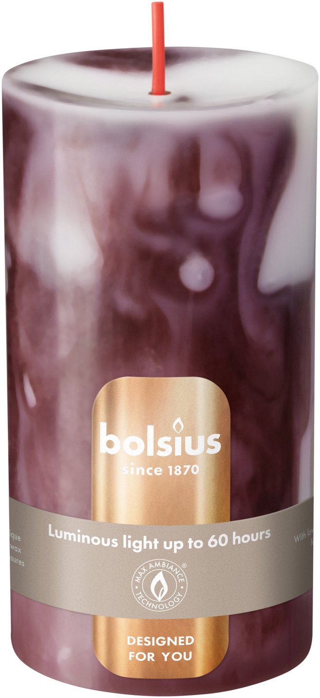 Bolsius Candle pillar burgundy H13 D6