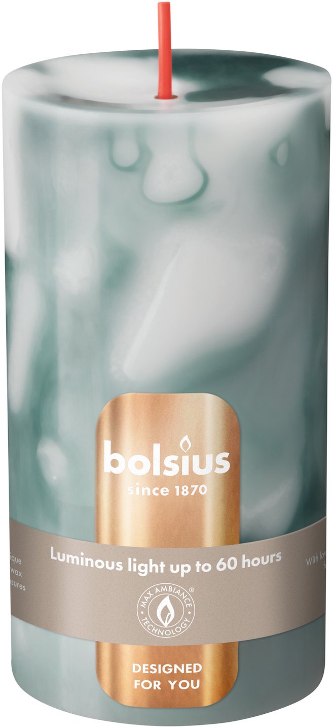Bolsius Candle pillar green H13 D6