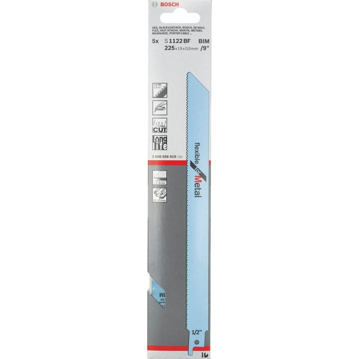 Bosch   szablastej Flexible for Metal 225x19x0