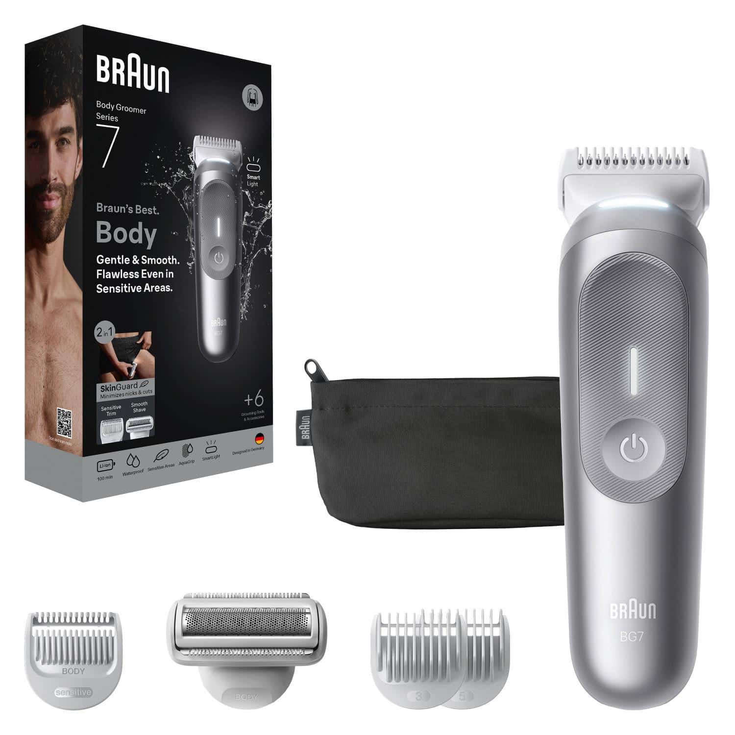 BRAUN Series 7 ķermeņa trimmeris, pelēks