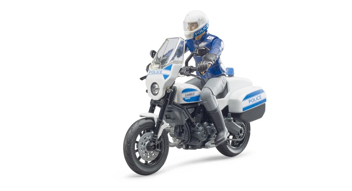 Bruder   bworld Scrambler Ducati police. -