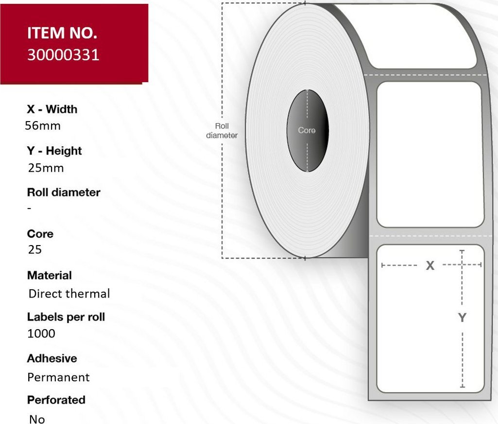 Capture Label 56x25 - Core 25