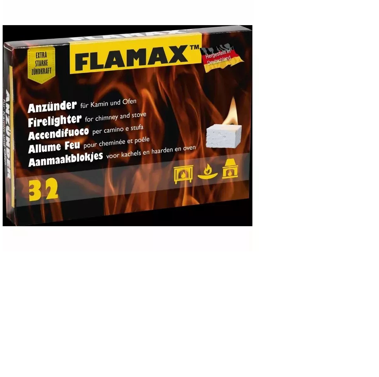 Flamax 1318101 Parafīna aizdedzināšanas kubiņi 32gab
