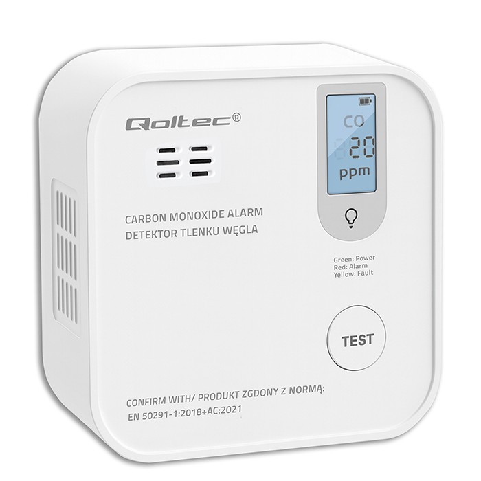Qoltec Carbon monoxide sensor with battery