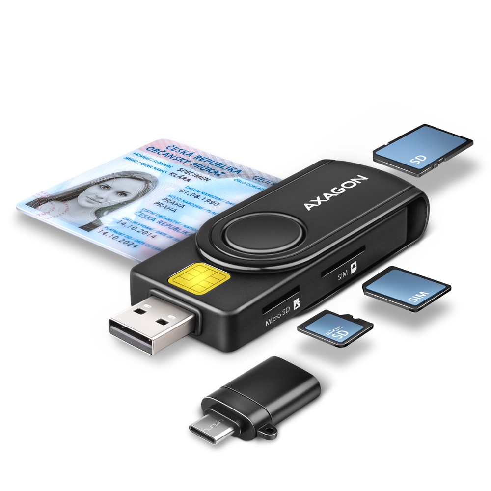 AXAGON Card reader CRE-SMP2A smart card