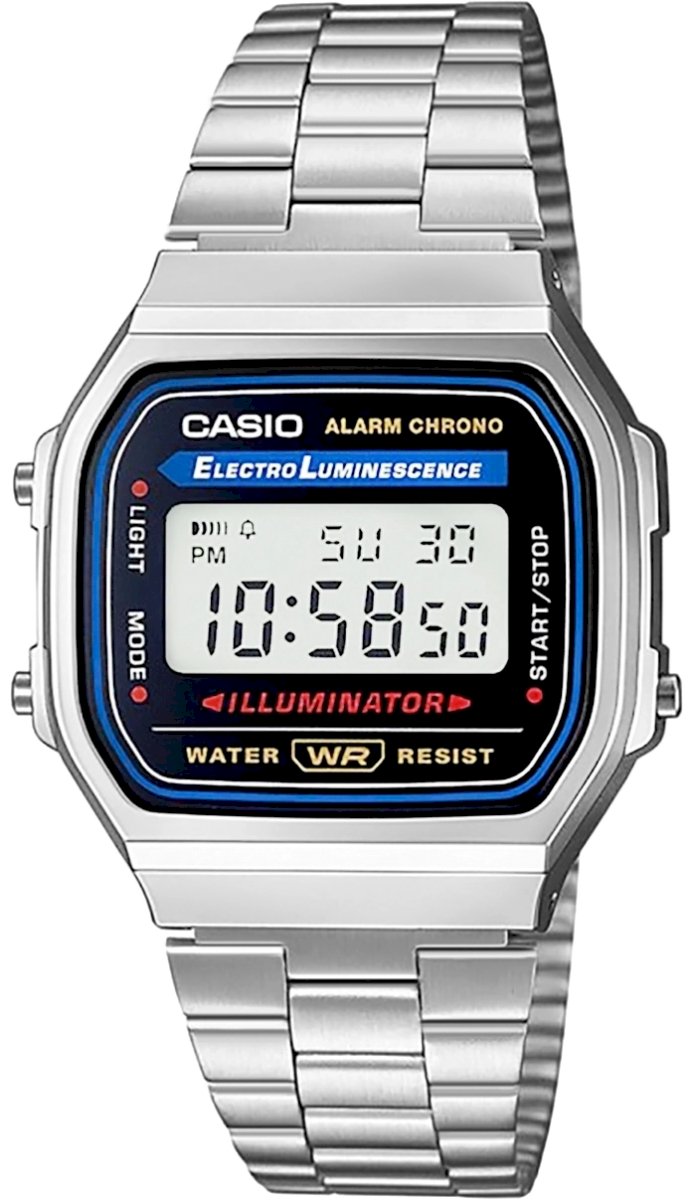 CASIO Vintage A168WA-1YES Rokaspulkstenis / sudraba