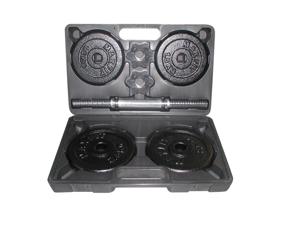 Cast iron weight dumbbells set with