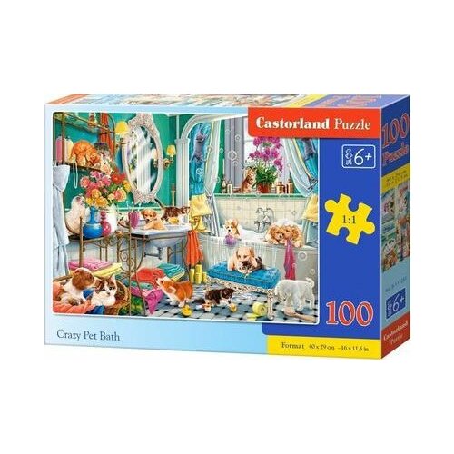 Castorland Puzzle 100 Crazy Pet Bath